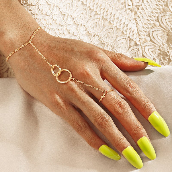 Bohemian Hand Chain Ring Bracelet