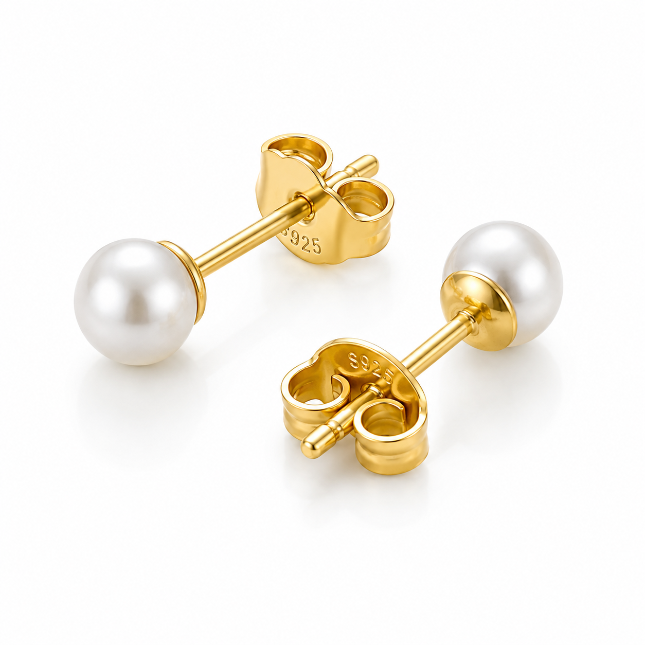 Elegant Pearl Stud Earrings