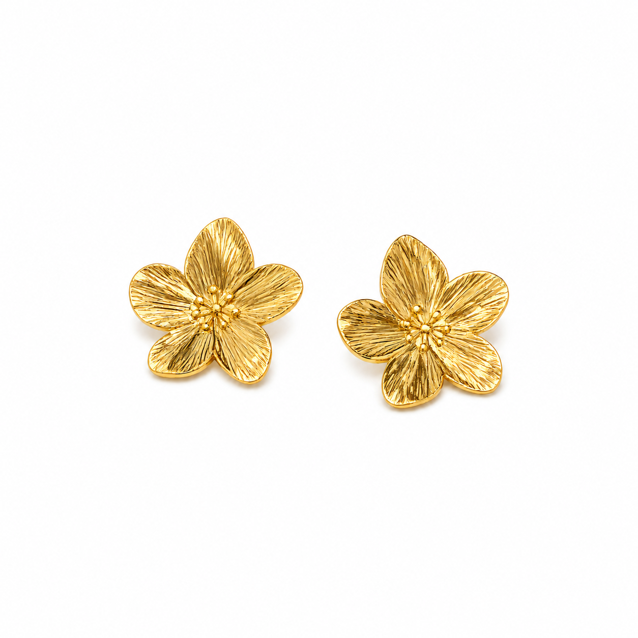 Gold Petal Earrings